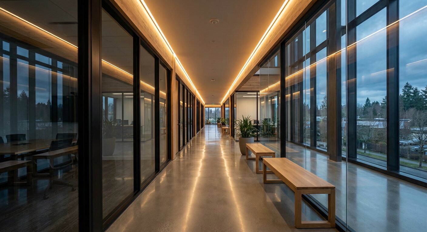 Executive corridor in a premium law firm